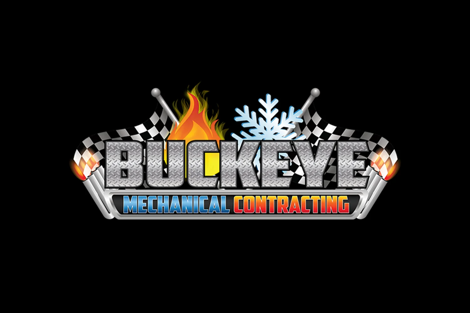 The official logo of Buckeye Mechanical of Calcutta, Ohio.
