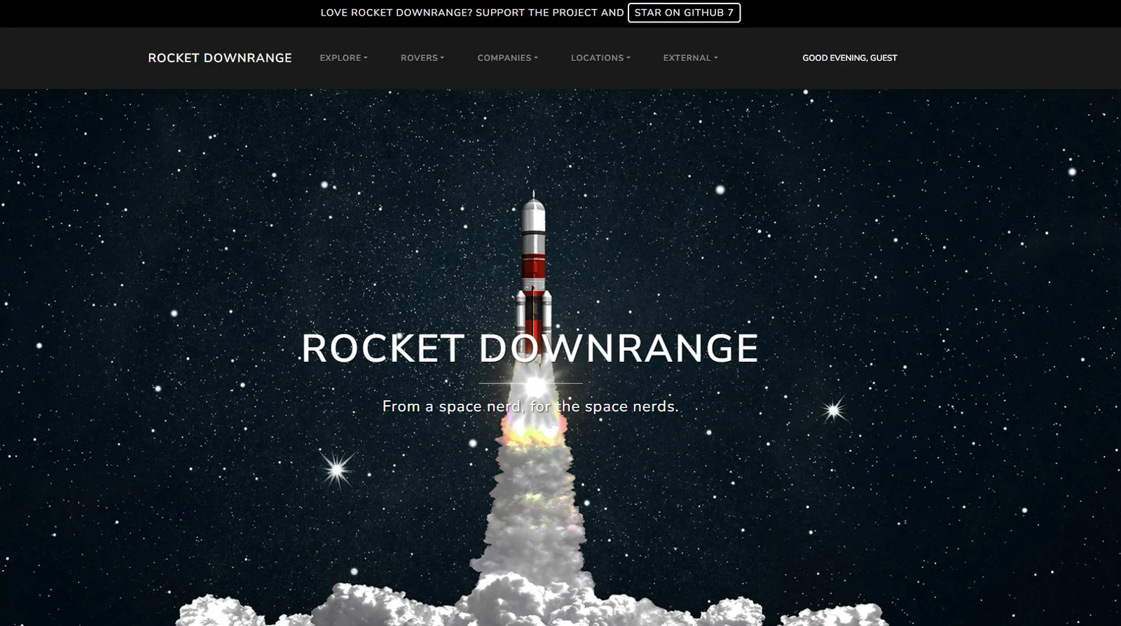 Rocket Downrange home page